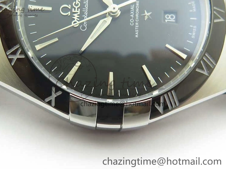 0419 Neat Constellation 131.33.41.21.03.001 SS TW Best Edition Black Dial On Gummy Strap A 7873